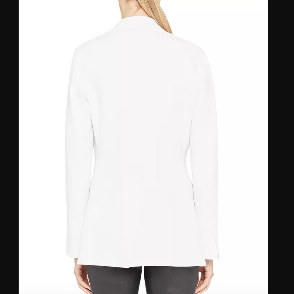 Theory Etiennette Knit Blazer White Jacket Womens Medium M Summer Officewear - Picture 4 of 12